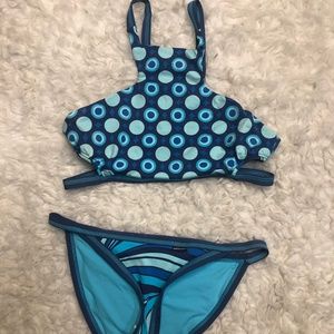 Kids 2-Piece Reversible Wave Life Bathing Suit NWT